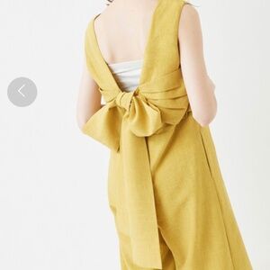 Titivate, Mustard colored dressy lined romper, size M